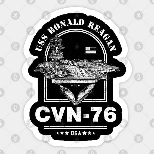 Ronald Reagan Aircraft Carrier Sticker by rycotokyo81